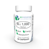 B12 Methyl 1,000mcg, 60 tiny soft vegetable capsules GreenVits