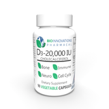 Vitamin D3, 20,000IU (500 micrograms) 90 soft vegetable capsules GreenVits