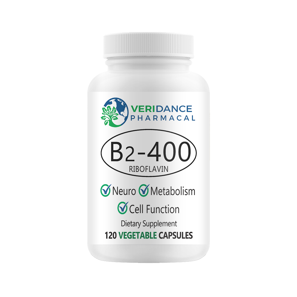 Vitamin B2 Riboflavin 400mg – 120 Vegetable Soft Capsules