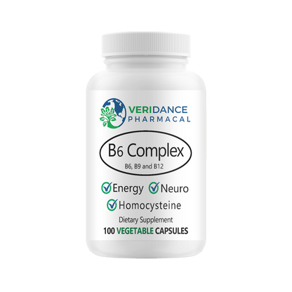 B6 Complex: B6, B9 & B12 – 100 Vegetable Capsules
