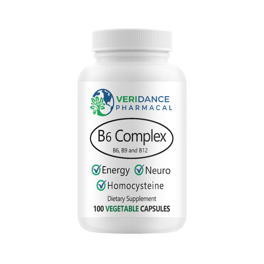 B6 Complex: B6, B9 & B12 – 100 Vegetable Capsules