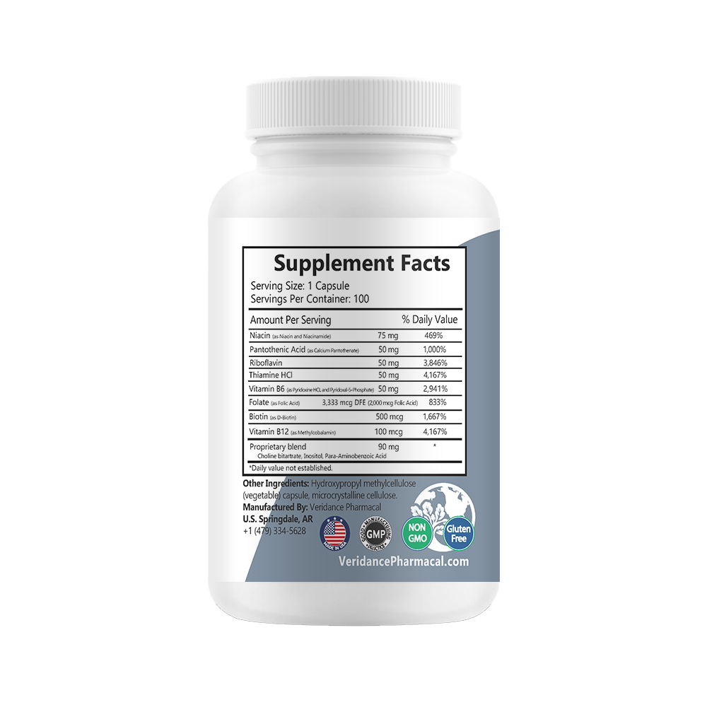 B-Complete Vitamin B Complex – 100 Vegetable Capsules