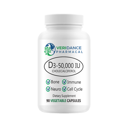 Vitamin D3 50,000 IU (1250mcg) – 90 Vegetable Capsules