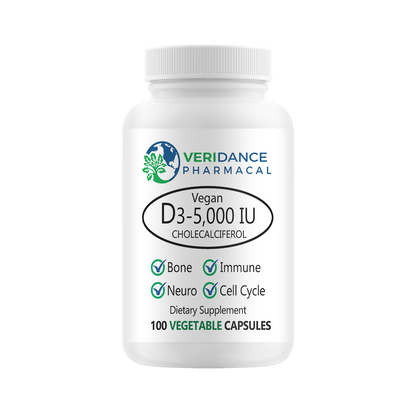 Vegan Vitamin D3 125mcg 5,000 IU – 100 capsules