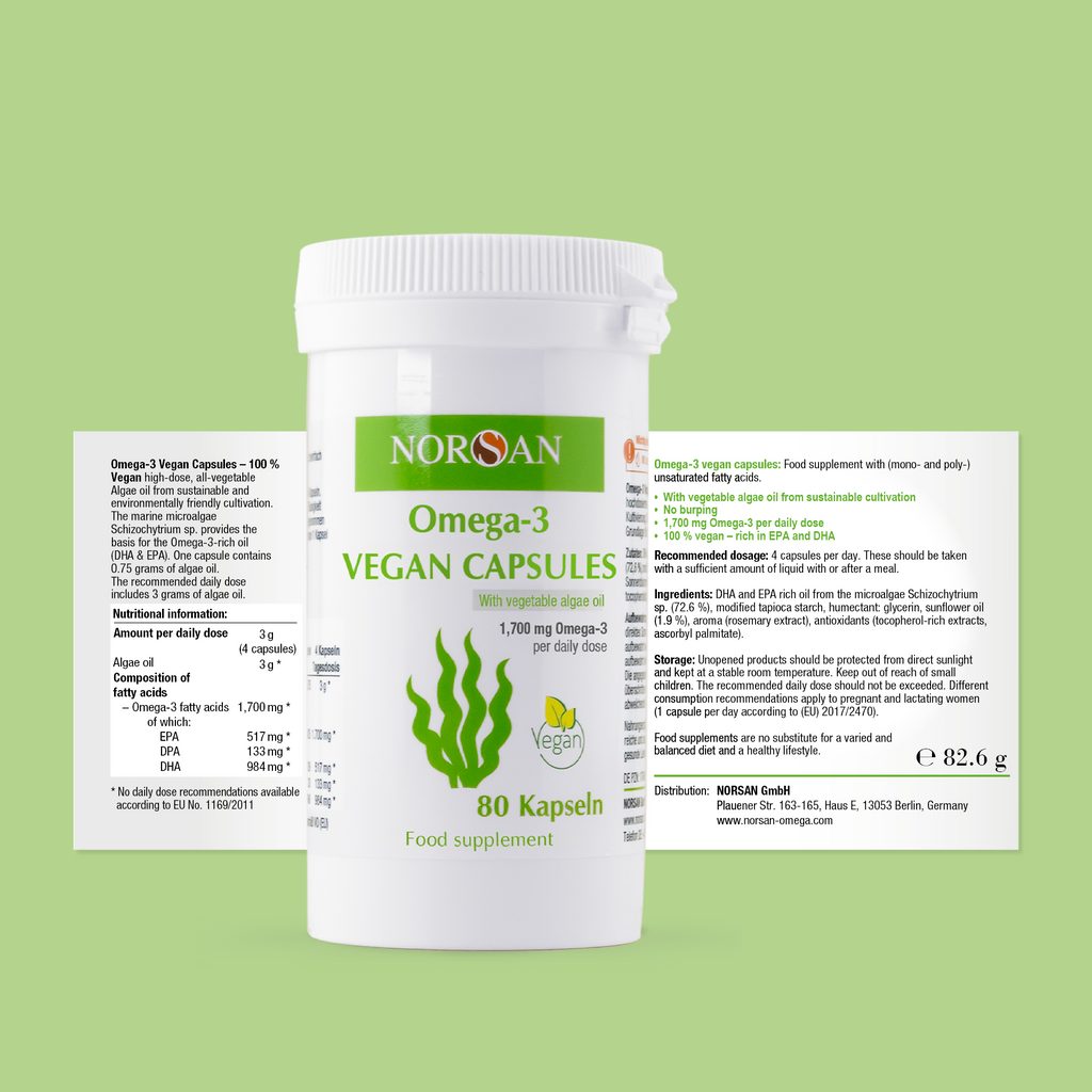Norsan Omega-3 Vegan - High EPA & DHA - 80 Capsules