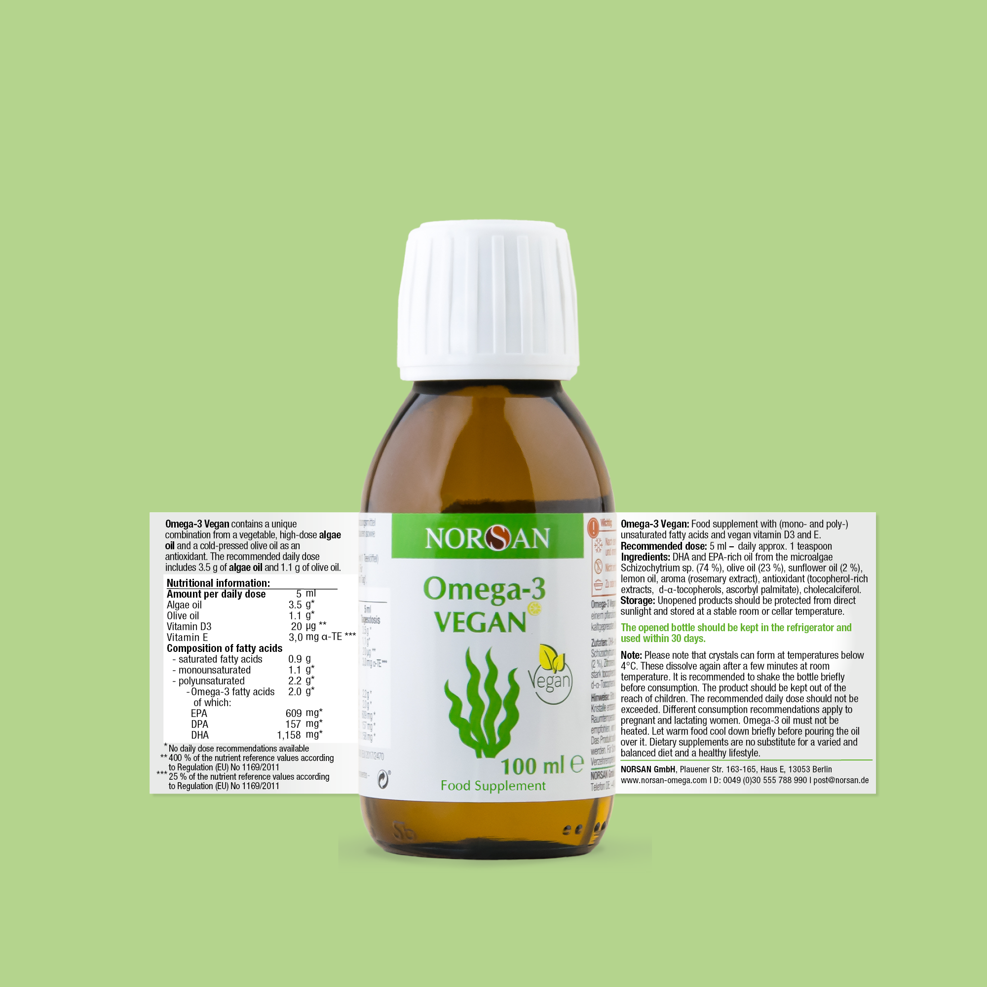 Norsan Omega-3 Vegan Oil 100ml – High EPA & DHA