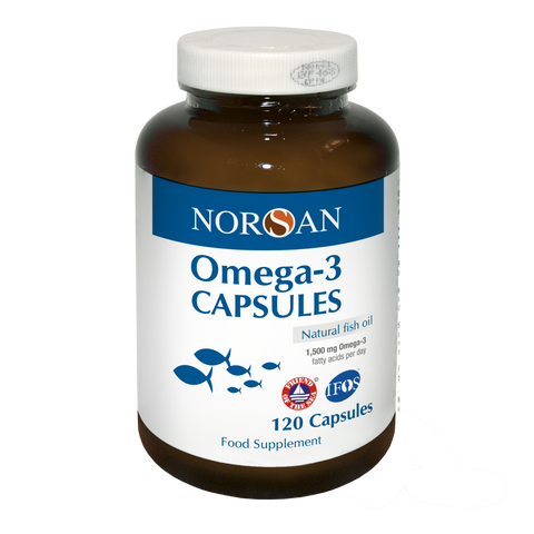 Norsan Omega-3 Capsules, Natural Fish Oil, 120 capsules