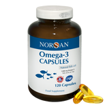 Norsan Omega-3 Capsules, Natural Fish Oil, 120 capsules