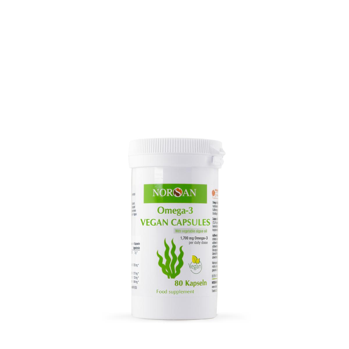 Norsan Omega-3 Vegan - High EPA & DHA - 80 Capsules