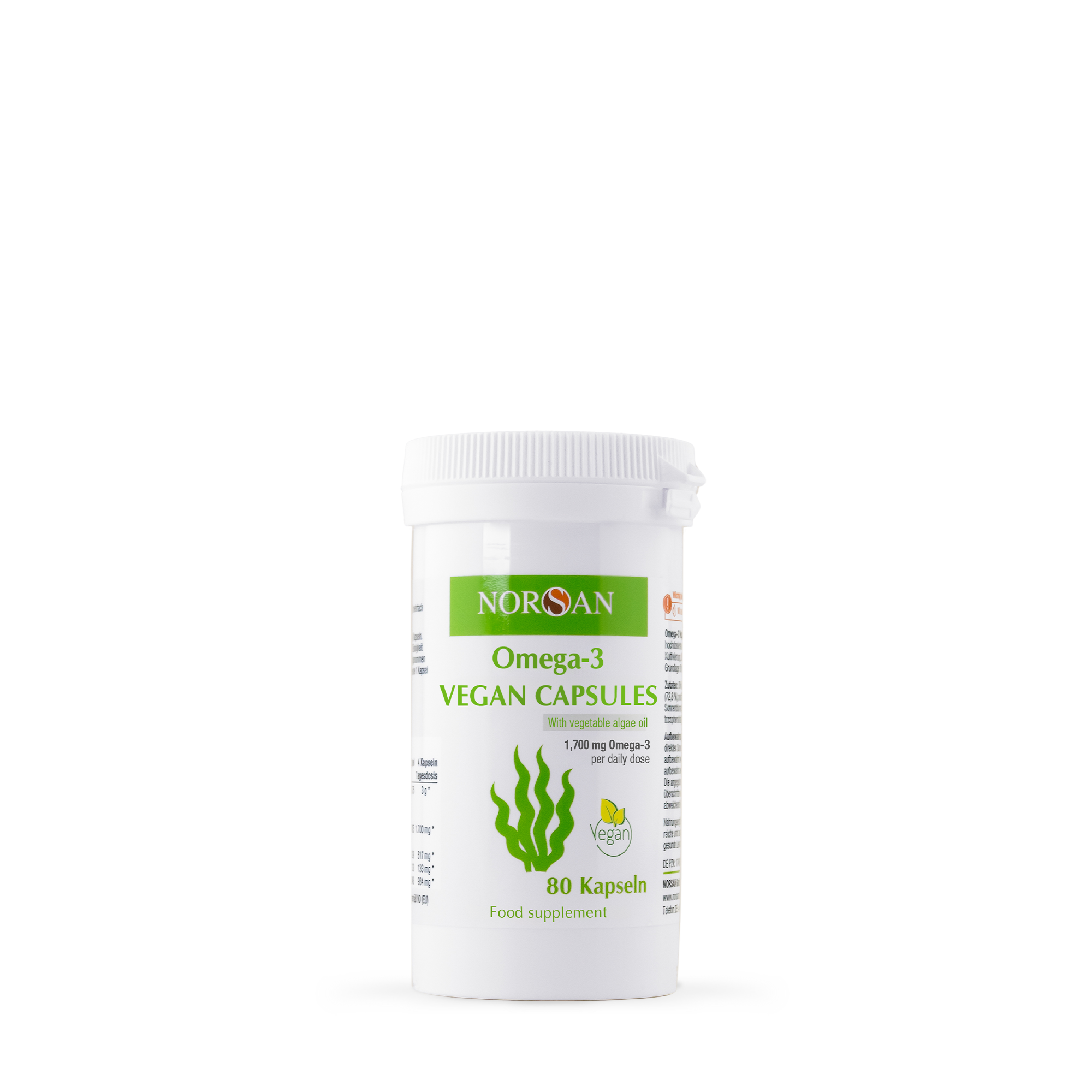 Norsan Omega-3 Vegan - High EPA & DHA - 80 Capsules