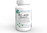 Vitamin B2 Riboflavin, B2-400, 400 mg, 120 vegetable capsules GreenVits